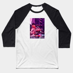 Car Tokyo Neon Synthwave 2077 Baseball T-Shirt